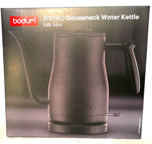 Bodum Bistro Gooseneck Electric Water Kettle, 1.0L Black